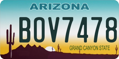AZ license plate BOV7478