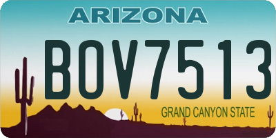 AZ license plate BOV7513