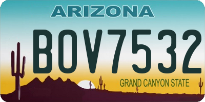 AZ license plate BOV7532