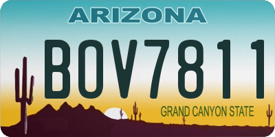 AZ license plate BOV7811