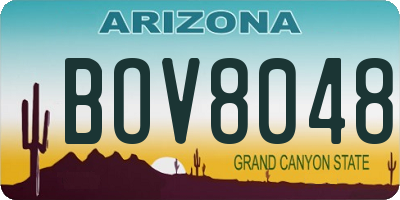AZ license plate BOV8048