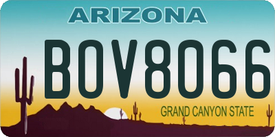 AZ license plate BOV8066
