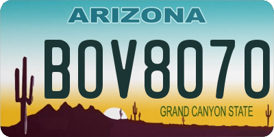 AZ license plate BOV8070