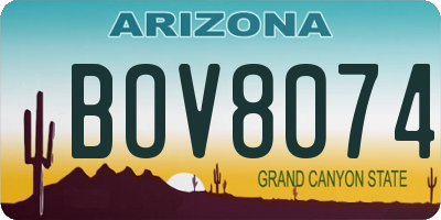 AZ license plate BOV8074