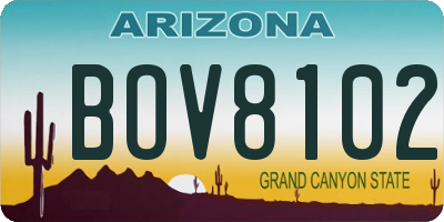 AZ license plate BOV8102