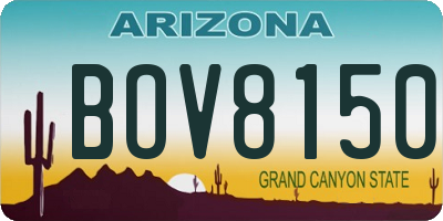 AZ license plate BOV8150