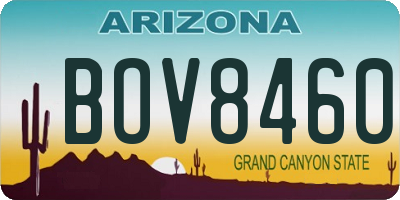 AZ license plate BOV8460