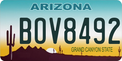 AZ license plate BOV8492
