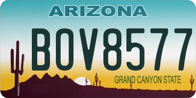 AZ license plate BOV8577