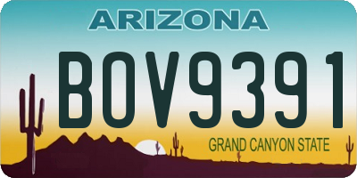 AZ license plate BOV9391