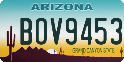 AZ license plate BOV9453