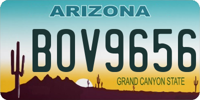 AZ license plate BOV9656