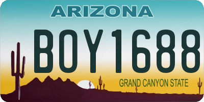 AZ license plate BOY1688