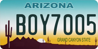 AZ license plate BOY7005