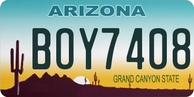 AZ license plate BOY7408