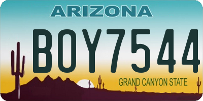 AZ license plate BOY7544