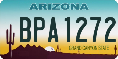 AZ license plate BPA1272