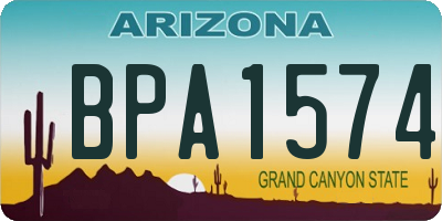 AZ license plate BPA1574