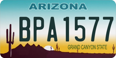 AZ license plate BPA1577