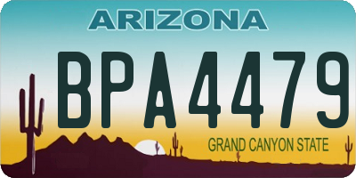 AZ license plate BPA4479