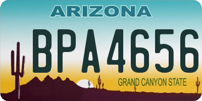 AZ license plate BPA4656