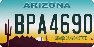 AZ license plate BPA4690