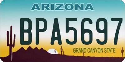 AZ license plate BPA5697