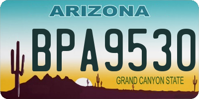 AZ license plate BPA9530