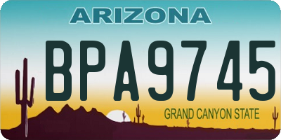 AZ license plate BPA9745