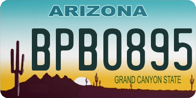 AZ license plate BPB0895