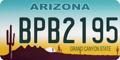 AZ license plate BPB2195