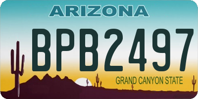 AZ license plate BPB2497