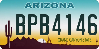 AZ license plate BPB4146