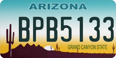 AZ license plate BPB5133