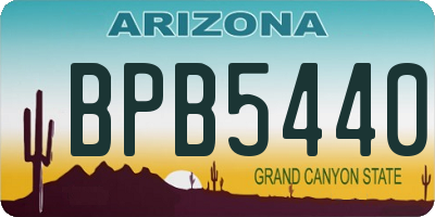 AZ license plate BPB5440