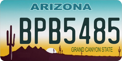 AZ license plate BPB5485