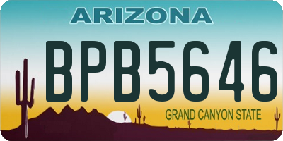 AZ license plate BPB5646