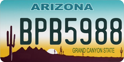 AZ license plate BPB5988