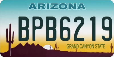 AZ license plate BPB6219