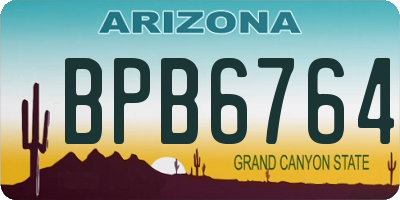 AZ license plate BPB6764