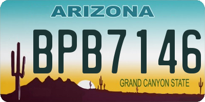 AZ license plate BPB7146
