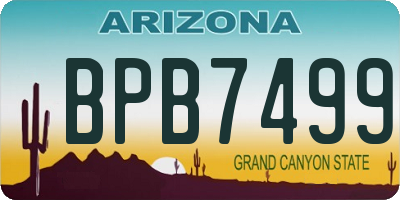 AZ license plate BPB7499