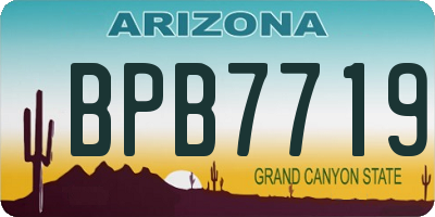 AZ license plate BPB7719