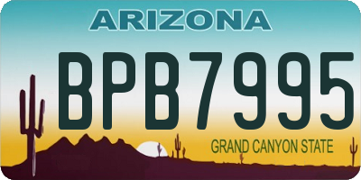 AZ license plate BPB7995