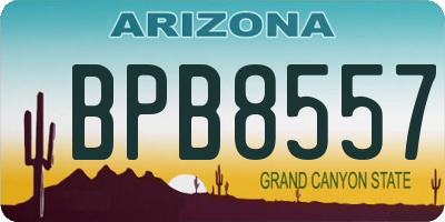 AZ license plate BPB8557