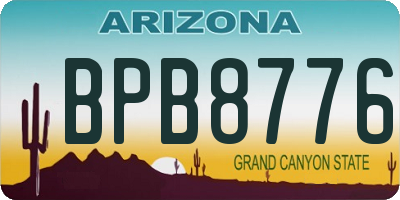AZ license plate BPB8776
