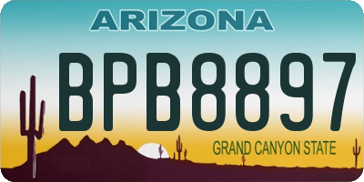 AZ license plate BPB8897