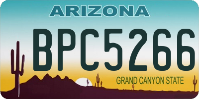 AZ license plate BPC5266