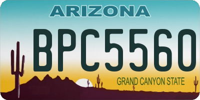 AZ license plate BPC5560