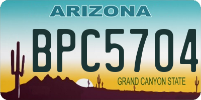 AZ license plate BPC5704